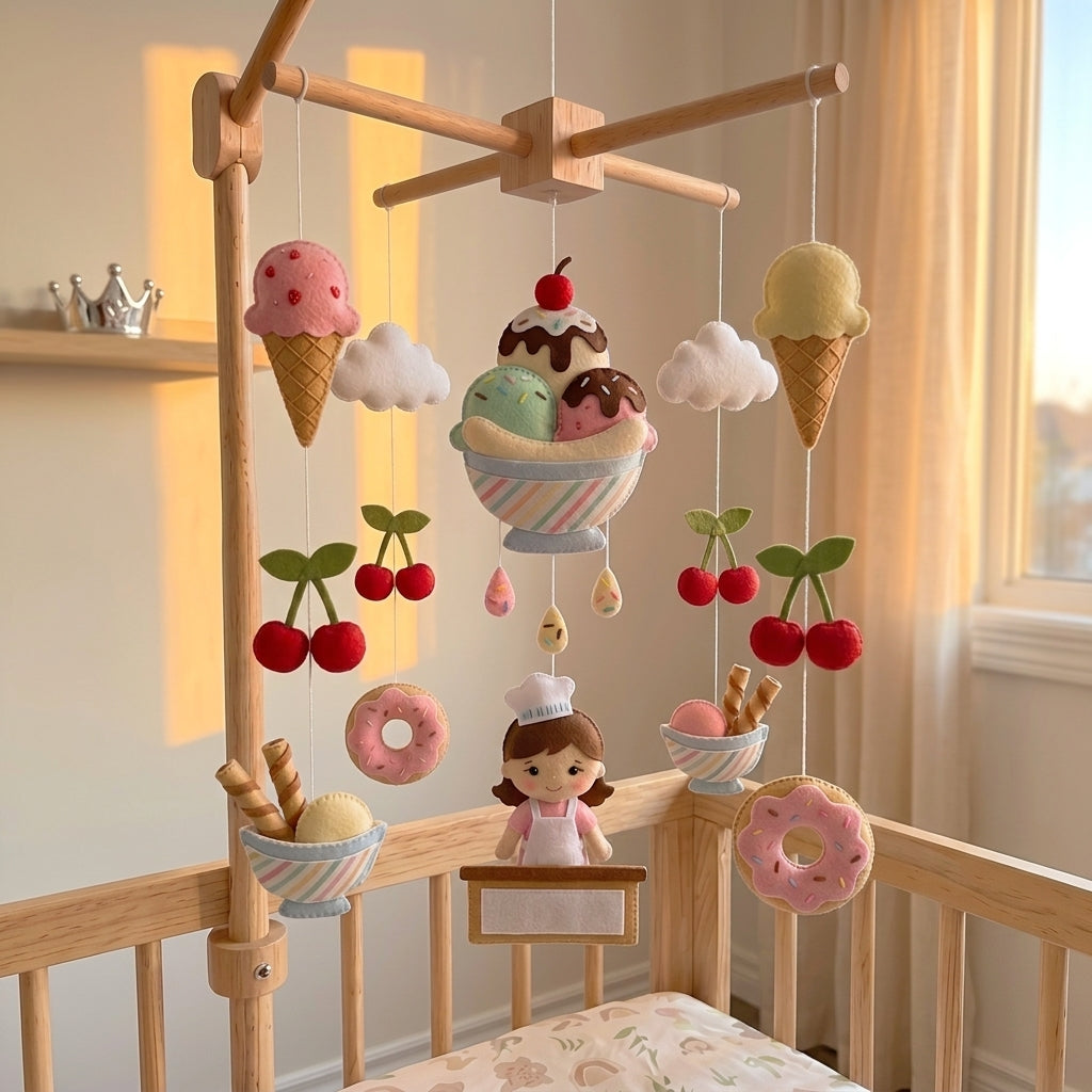 Felt Ice Cream Shop Baby Mobile