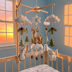 Crochet Winter Woodland Baby Mobile