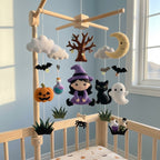 Felt Halloween Witch Ghost Black Cat Baby Mobile
