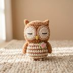 Owl Crochet Pattern, Sleepy Owl PDF, Woodland Nursery Decor