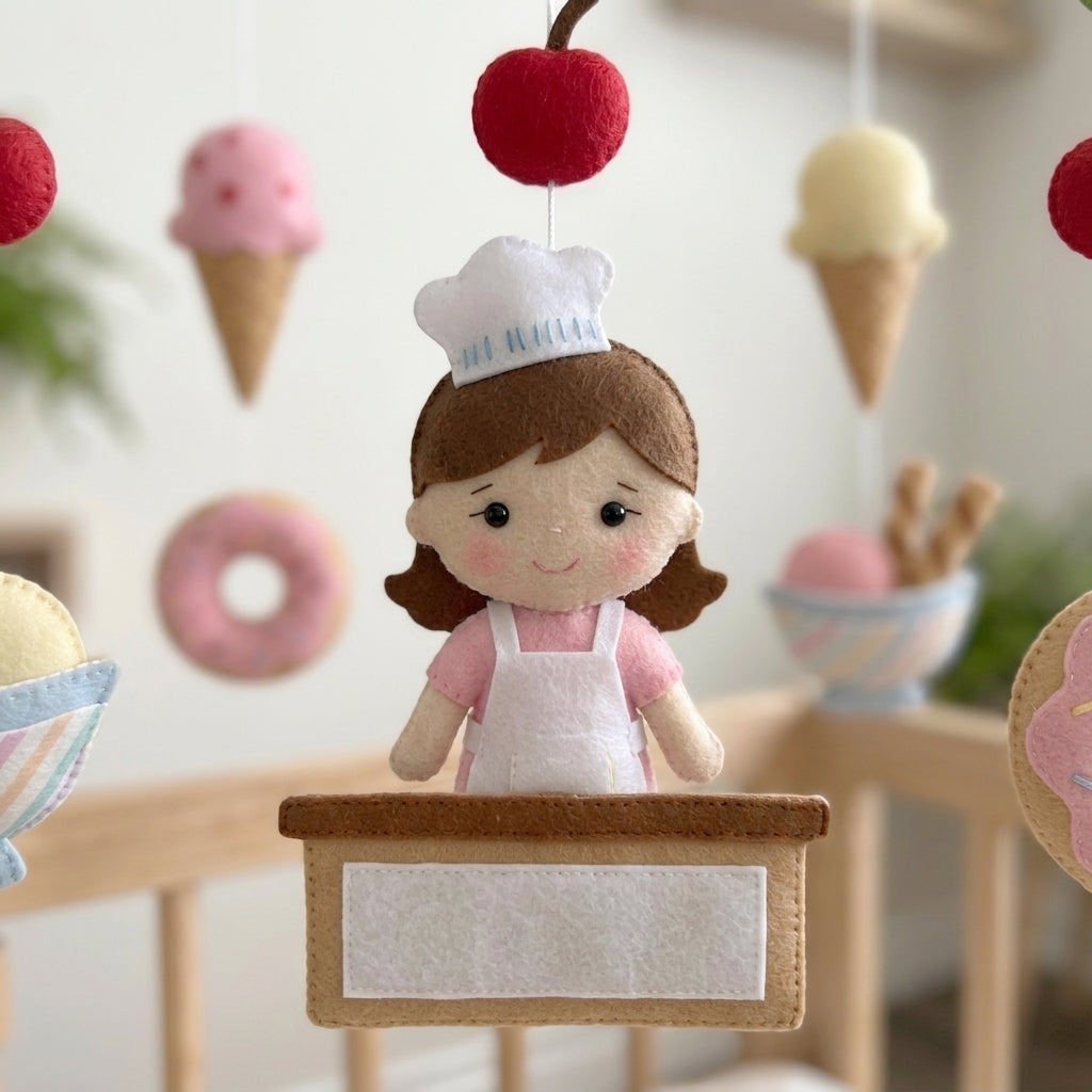 Felt Ice Cream Shop Baby Mobile