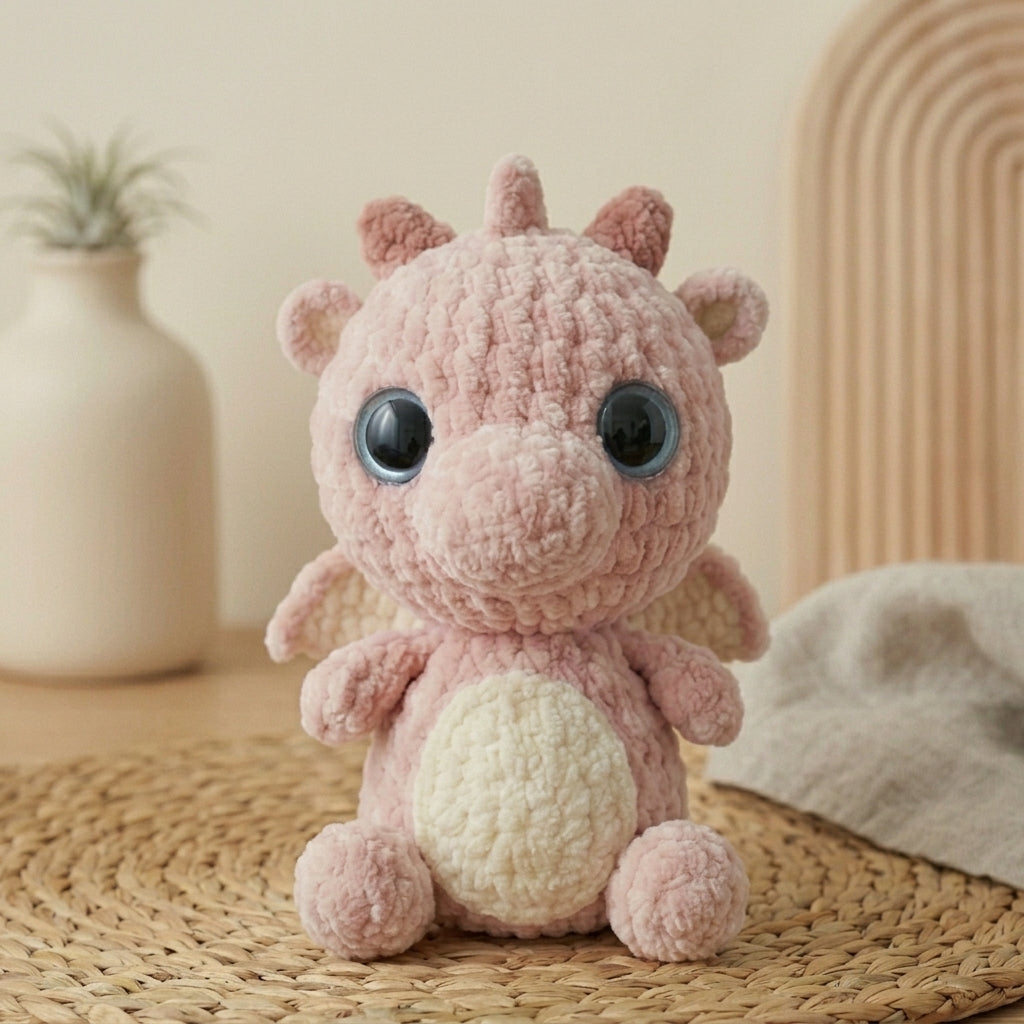 Dragon Crochet Pattern PDF, Dragon Amigurumi Pattern, Beginner Crochet Toy