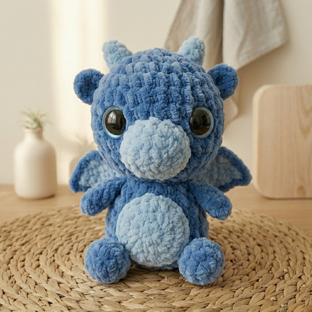 Dragon Crochet Pattern PDF, Dragon Amigurumi Pattern, Beginner Crochet Toy