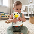 Handmade Crochet Duck Plush, White Amigurumi Duck Stuffed Animal, Soft Farm Animal Plushie, Duck Lover Gift, Cute Nursery Decor