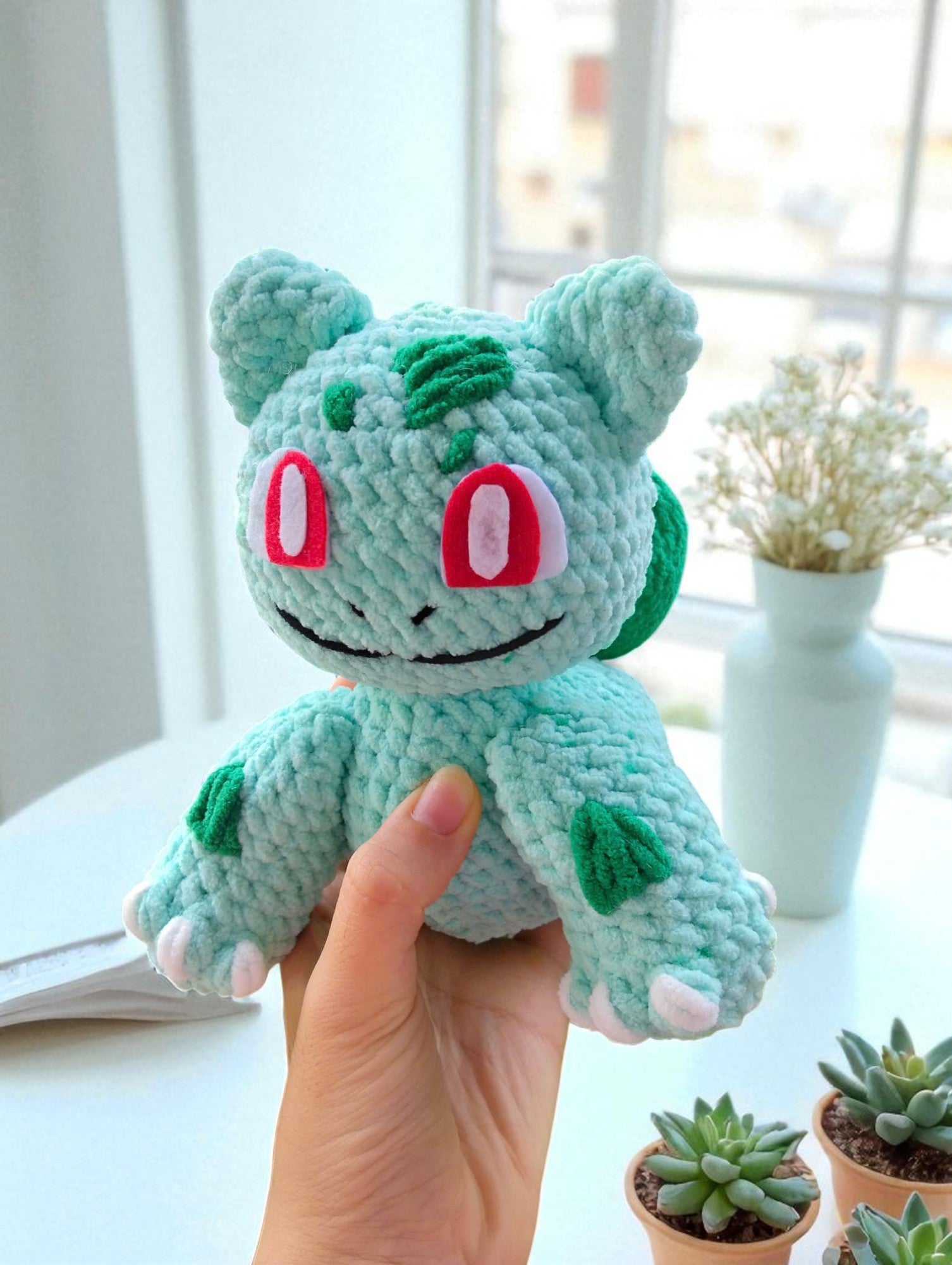Bulbasaur Crochet Pattern, Amigurumi Pokemon Plush Toy (Digital Download)