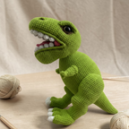 T-Rex Crochet Pattern, Realistic Dinosaur Amigurumi PDF, Green Dinosaur Plush Pattern