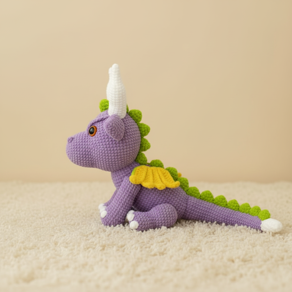 Dragon Crochet Pattern PDF, Fantasy Amigurumi Dragon, Plush Dragon Toy