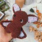Eyebat Car Hanging Crochet Pattern PDF, Cute Bat Amigurumi Pattern, Halloween Rearview Mirror Charm, Eye Bat Ornament Tutorial