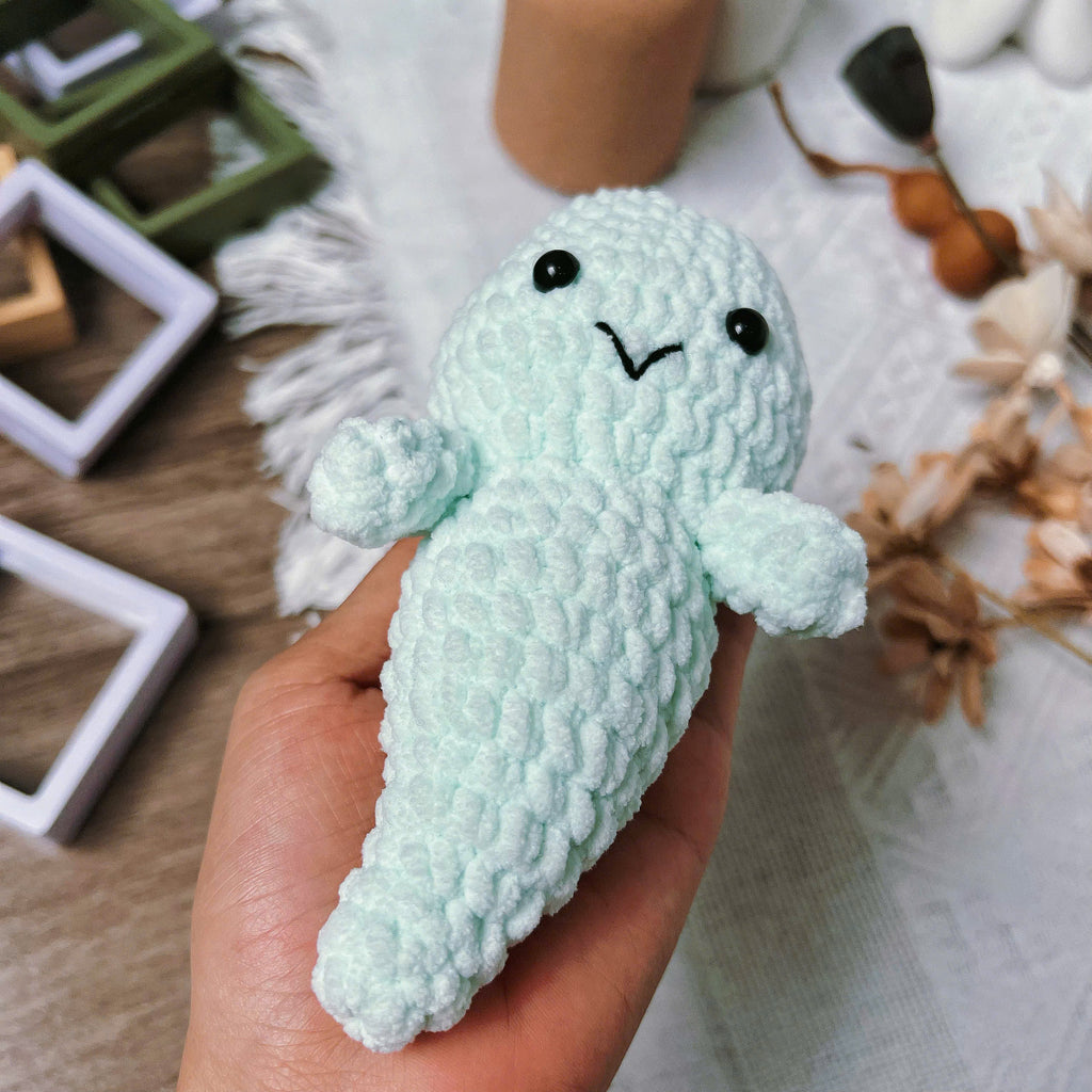 Ghost Crochet Pattern PDF, No Sew Amigurumi Ghost Tutorial, Cute Halloween Plush Pattern