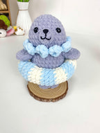 Seals Wearing Buoys Crochet Pattern: Amigurumi Seal PDF Tutorial (Digital Download)