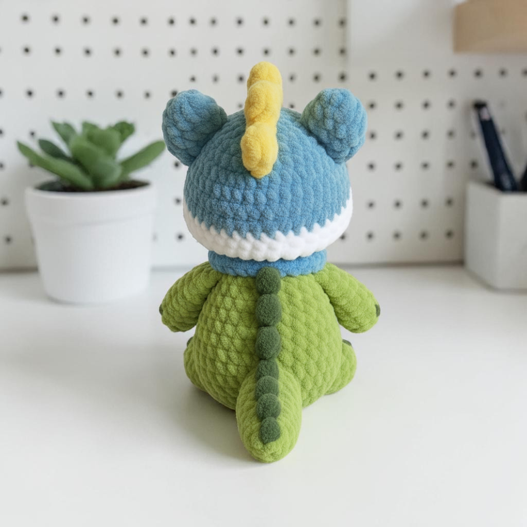 Cute Dinosaur Crochet Pattern PDF, Baby Dino Amigurumi, Crochet Dinosaur Plush Toy