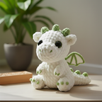 White Dragon Crochet Pattern, Amigurumi Dragon Plush, Fantasy Animal Crochet, Cute Dragon Toy, Detailed Crochet PDF Pattern