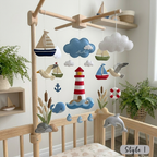 Felt Sailboat Adventure Baby Mobile