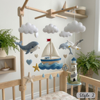 Felt Sailboat Adventure Baby Mobile