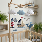Felt Sailboat Adventure Baby Mobile