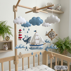 Felt Sailboat Adventure Baby Mobile