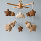 Crochet Animal Baby Mobile, Bunny Llama Sheep Cat Crib Mobile