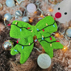 Christmas Bow Crochet Pattern PDF, Large Holiday Bow Decor, Festive Wall Hanging