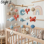Ocean Baby Mobile, Crochet Sea Animals Crib Mobile
