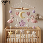 Pink Flamingo Baby Mobile, Girl Nursery Decor