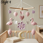 Pink Flamingo Baby Mobile, Girl Nursery Decor