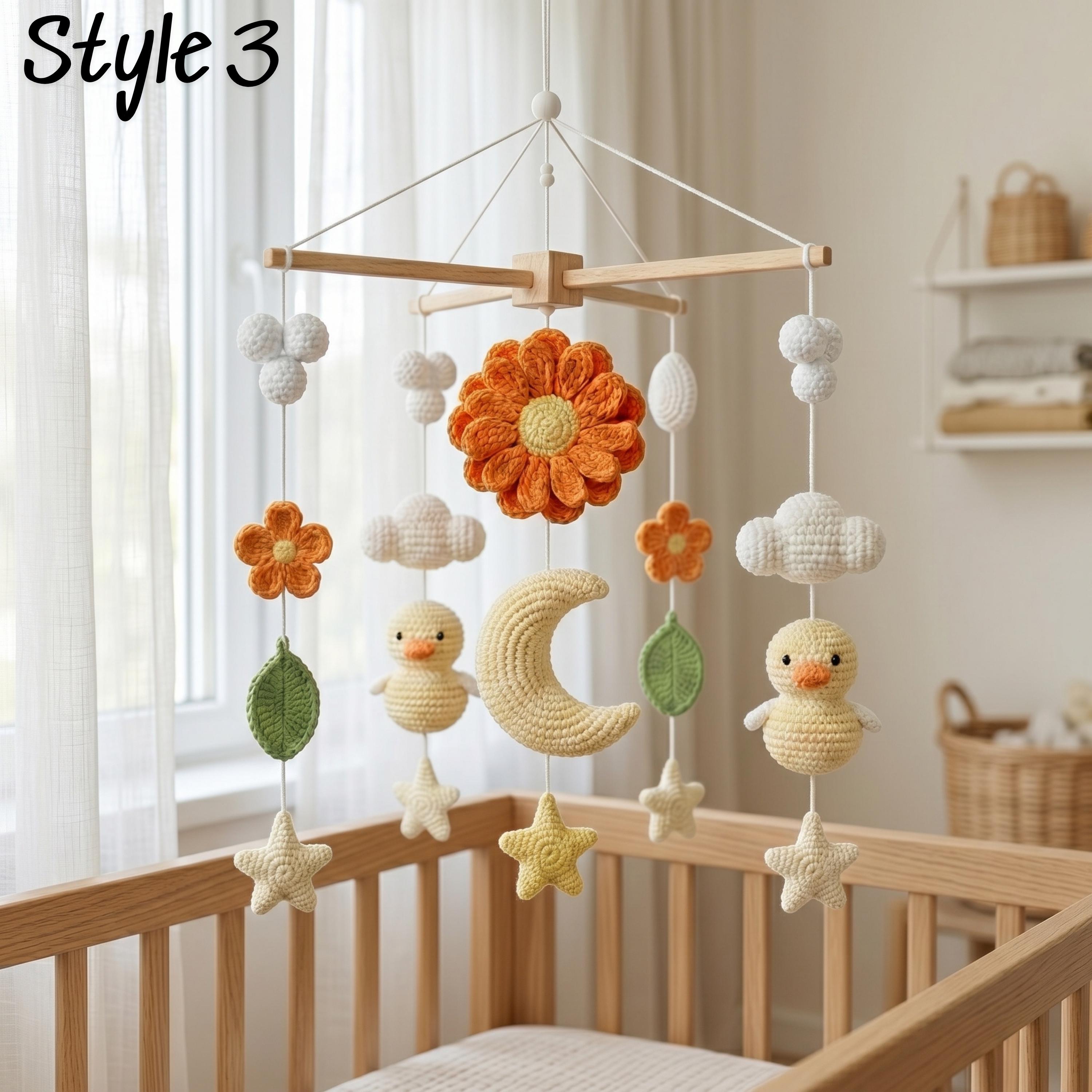 Handmade Duck Baby Mobile, Neutral Boho Nursery Decor
