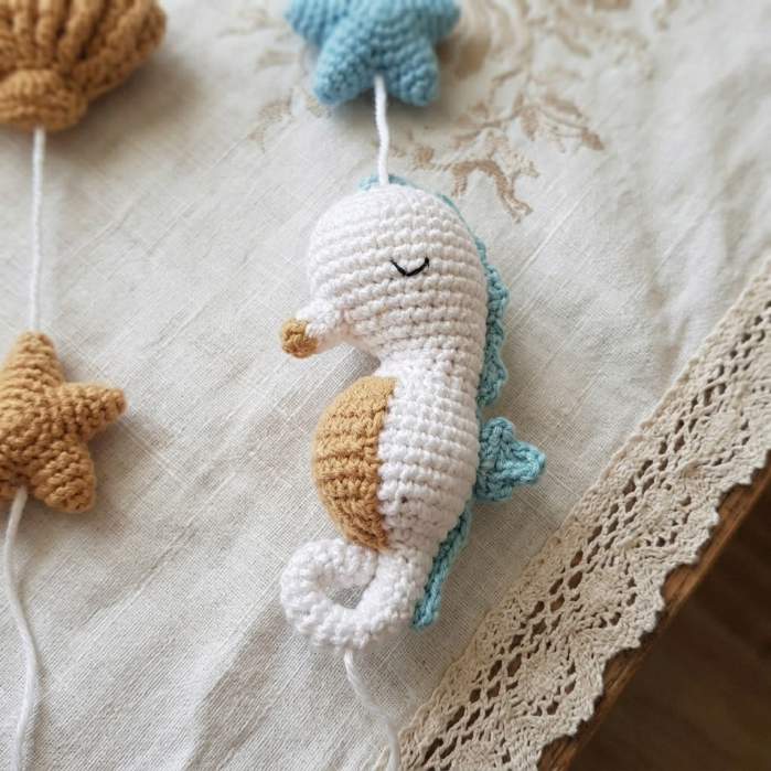 Crochet Ocean Sky Ballon Baby Mobile