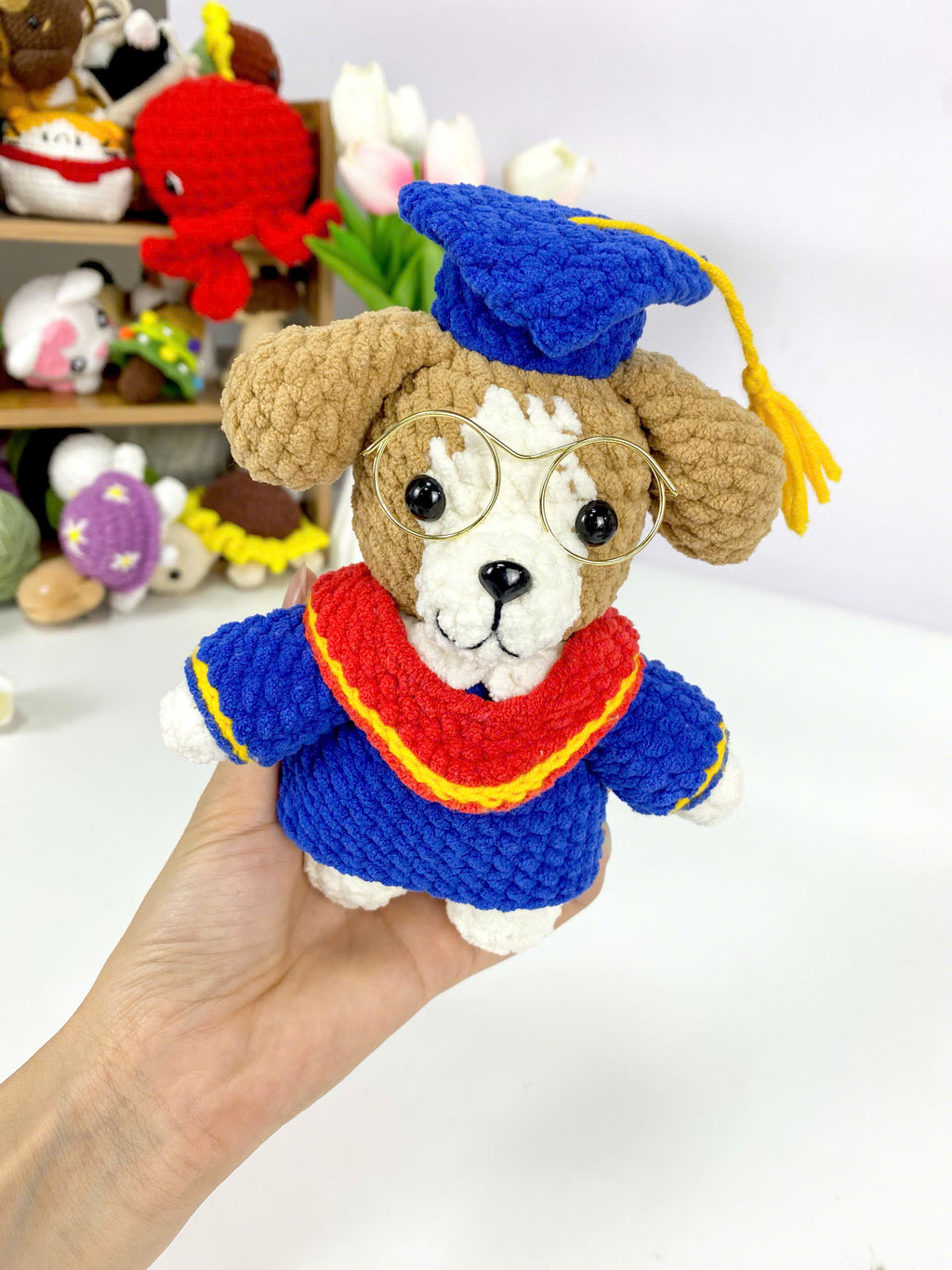 Graduation Dog Amigurumi Crochet Pattern: Beginner Friendly (PDF Pattern)