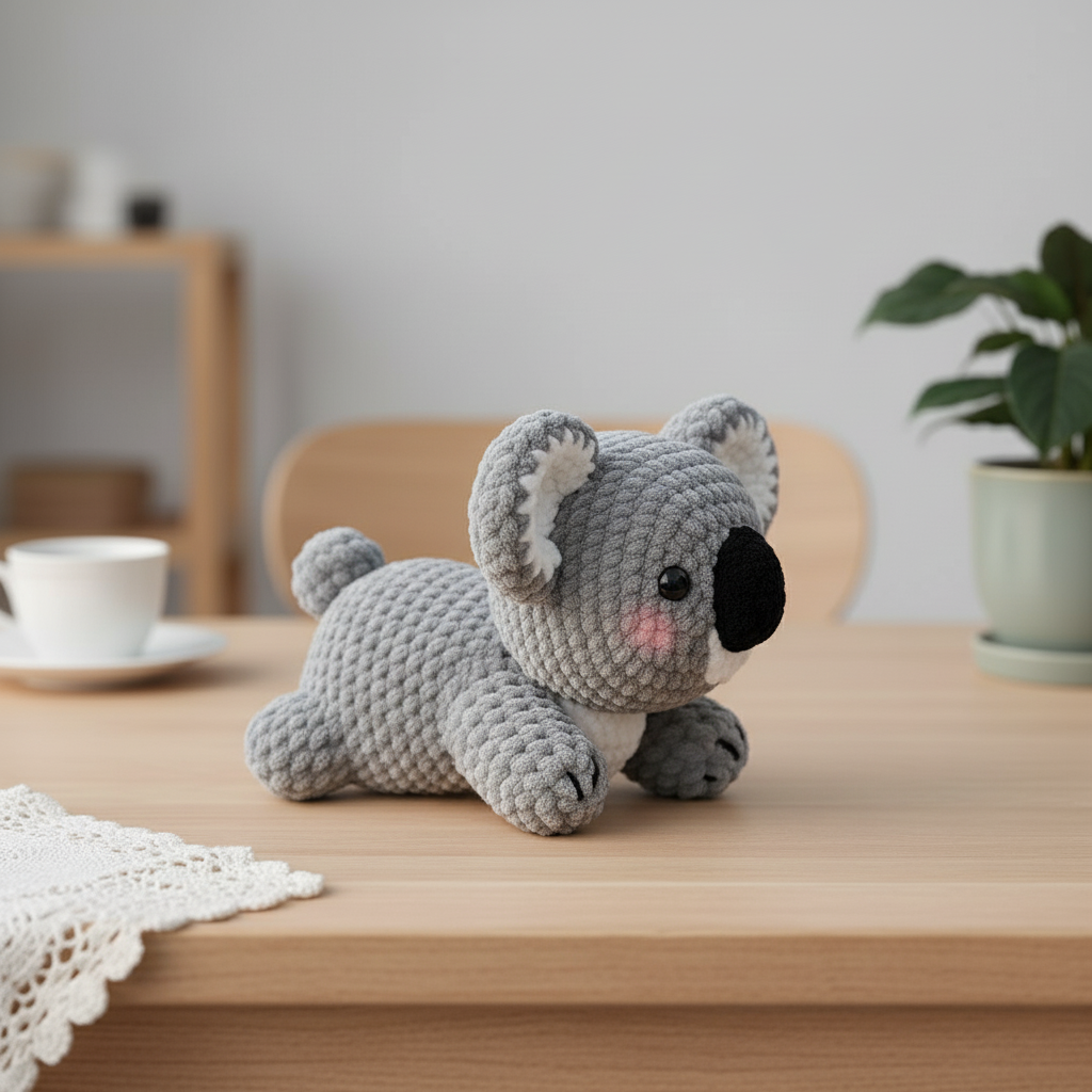 Koala Crochet Pattern, Amigurumi Koala, Plush Animal Crochet Pattern, Intermediate Crochet Pattern