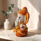 Ganesha Crochet Pattern, Elephant God Amigurumi, Hindu Crochet Doll