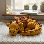 Dragon Crochet Pattern, Amigurumi Dragon PDF, Long Sleeping Dragon Plush Pattern
