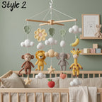 Handmade Safari Baby Mobile X Frame, Jungle Crib Mobile