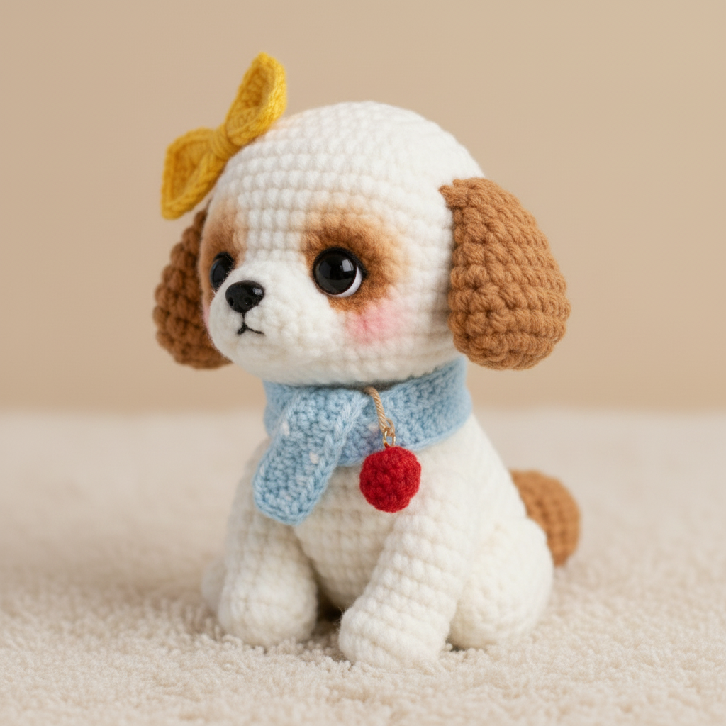 Dog Crochet Pattern, Cute Puppy Crochet Pattern PDF, Kawaii Dog Amigurumi