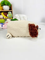 Crochet Brown Dog Tissue Box Cover Pattern: Amigurumi PDF (Digital Download)