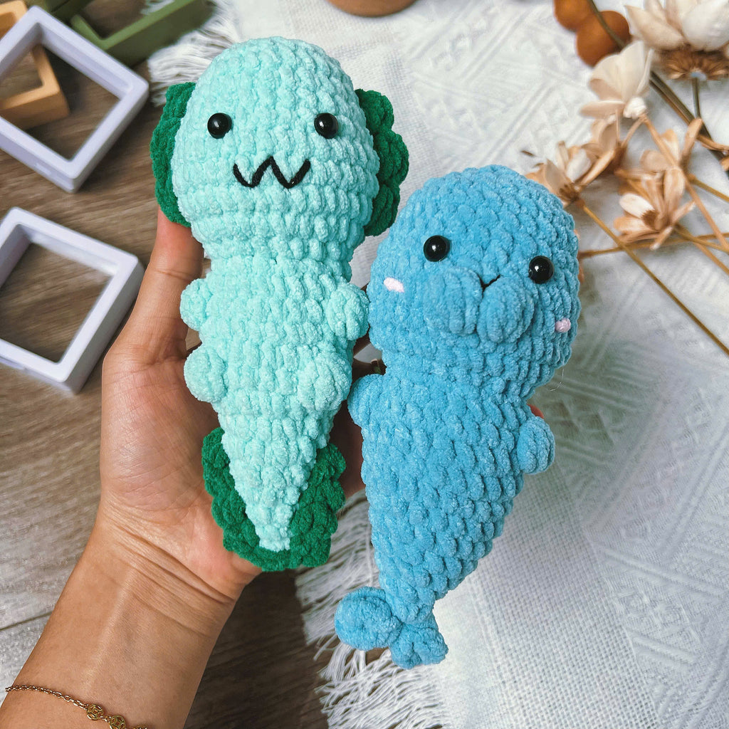 Axolotl No Sew Crochet Pattern PDF, Cute Axolotl Amigurumi Tutorial, Easy Plush Animal Pattern