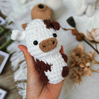 Cow Crochet Pattern PDF, No Sew Highland Cow Amigurumi Tutorial, Cute Plush Cow Crochet Pattern, Digital Download
