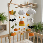 Felt Halloween Candy Corn Baby Mobile