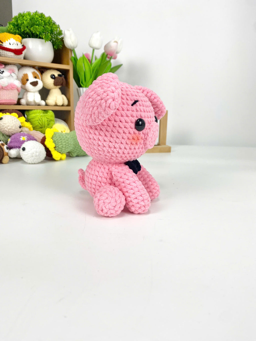Pig Crochet Pattern PDF, Amigurumi Piglet Tutorial, Cute Farm Animal Plush