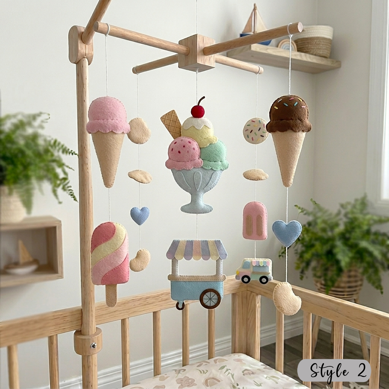 Felt Ice Cream Shop Baby Mobile