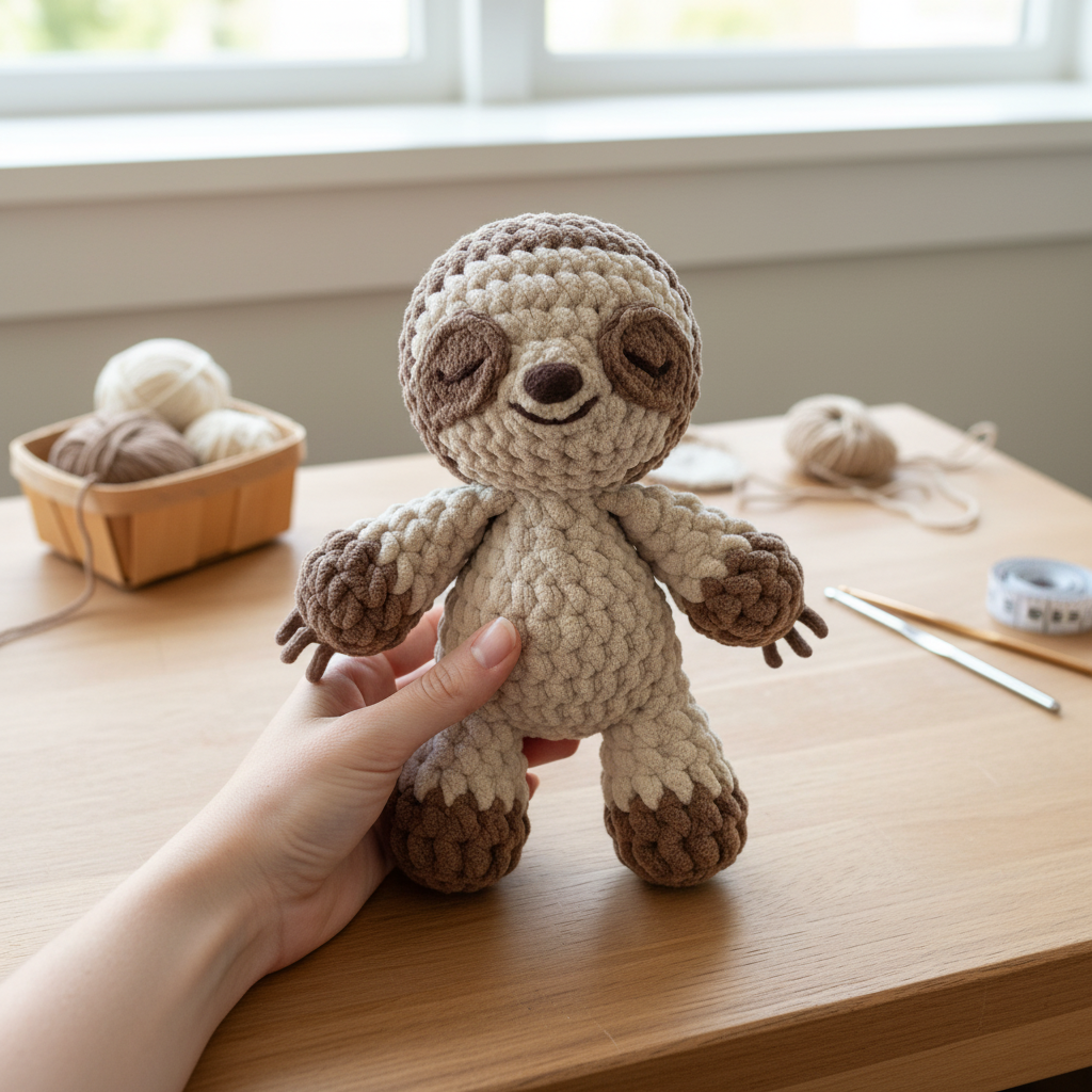 Sloth Crochet Pattern, Amigurumi Sloth Pattern, Cute Baby Sloth Plush