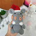 Santa Hippo Crochet Pattern PDF, Cute Christmas Amigurumi Hippo