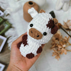 Cow Crochet Pattern PDF, No Sew Highland Cow Amigurumi Tutorial, Cute Plush Cow Crochet Pattern, Digital Download