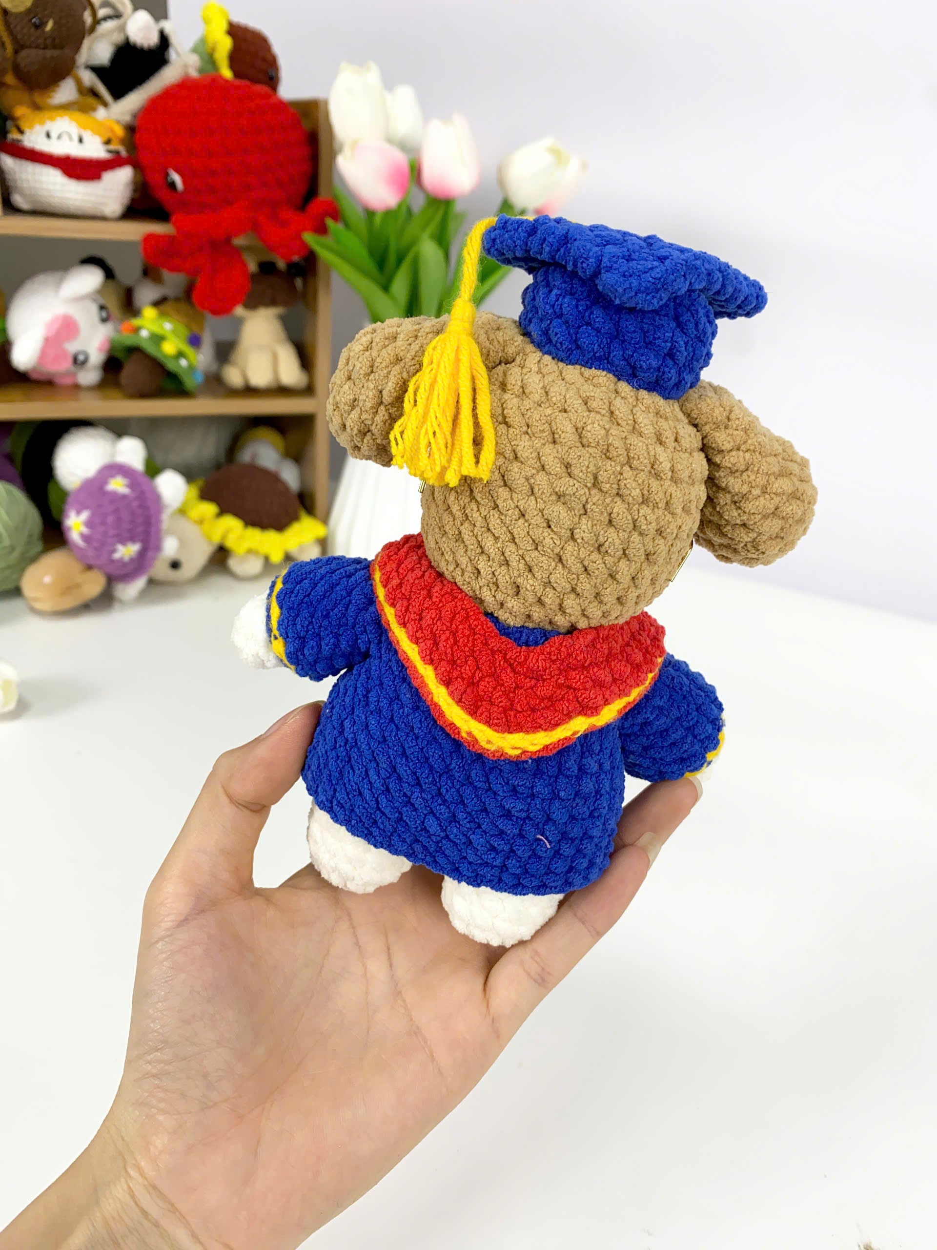 Graduation Dog Amigurumi Crochet Pattern: 2in1 Bundle (PDF Tutorial)