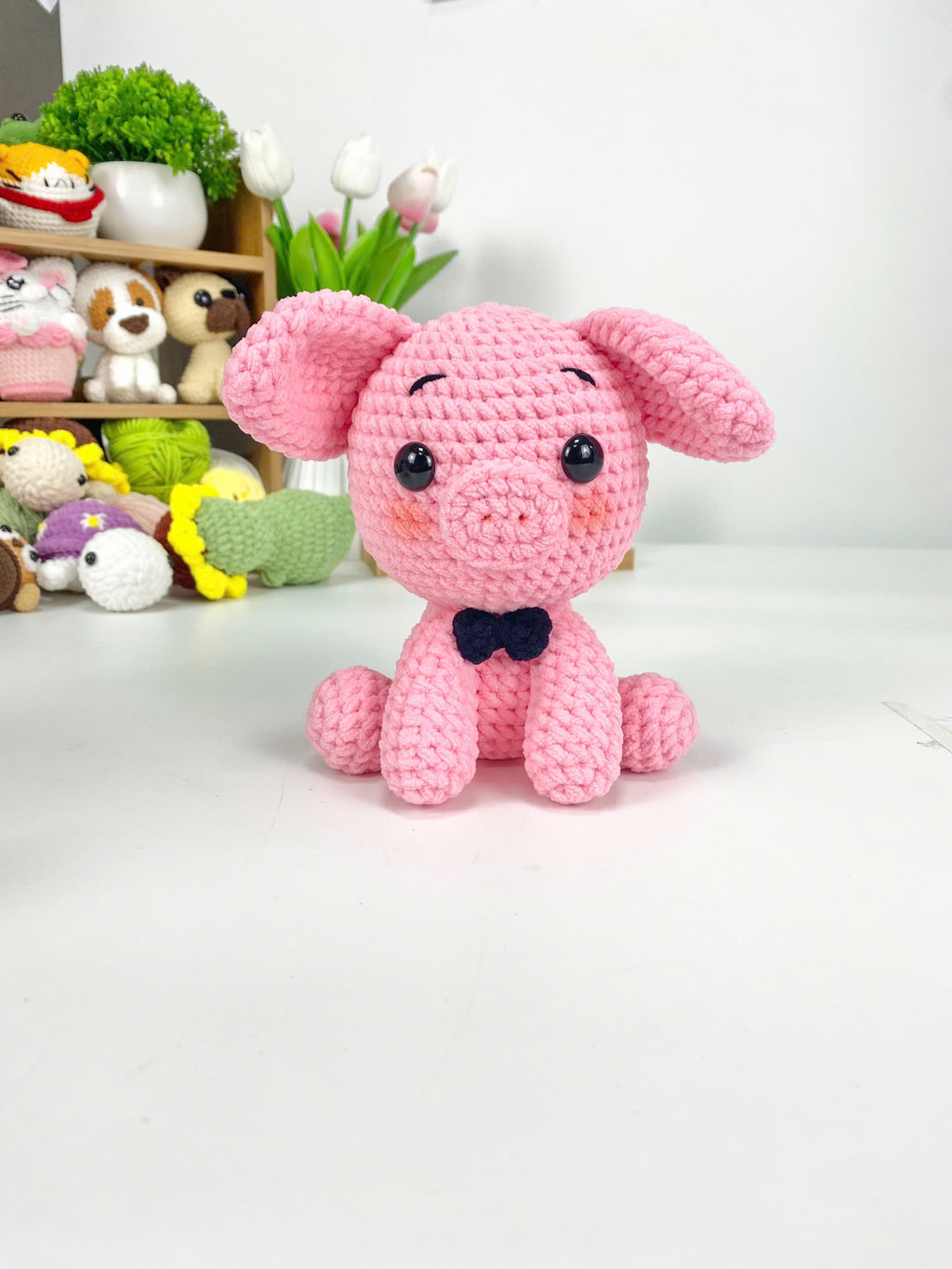 Pig Crochet Pattern PDF, Amigurumi Piglet Tutorial, Cute Farm Animal Plush
