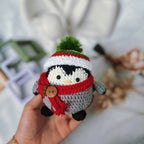 Christmas Penguin Crochet Pattern PDF, Cute Penguin Amigurumi Pattern