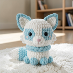 Snow Blue Cat Crochet Pattern, Cute Amigurumi Cat, Crochet Animal Pattern