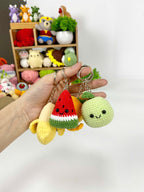 Fruit Keychain Crochet Pattern PDF, Amigurumi Beginner Guide