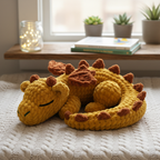 Dragon Crochet Pattern, Amigurumi Dragon PDF, Long Sleeping Dragon Plush Pattern