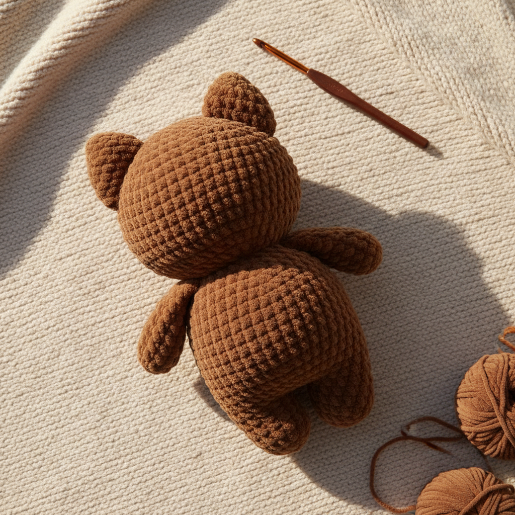 Crochet Dog Pattern PDF, Brown and White Puppy Amigurumi
