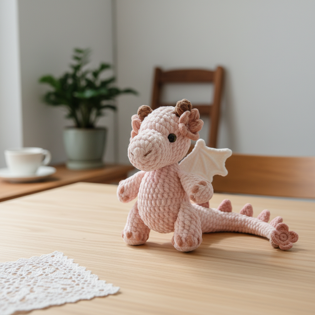 Dragon Crochet Pattern, Flower Dragon Crochet Pattern, Amigurumi Crochet Pattern